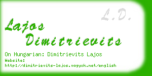 lajos dimitrievits business card